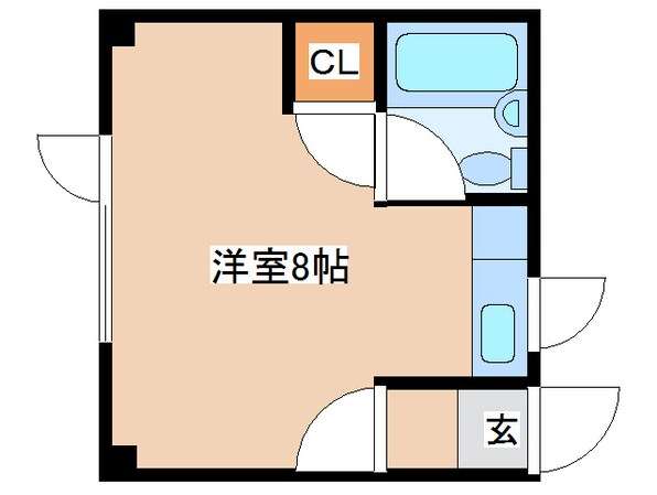 ワンルームマンション　エカポールの物件間取画像